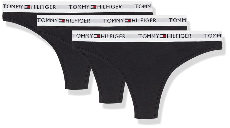 Imagem de Tanga Tommy Hilfiger Feminina - Pacote com 3 Unidades - Algodão com Logo
