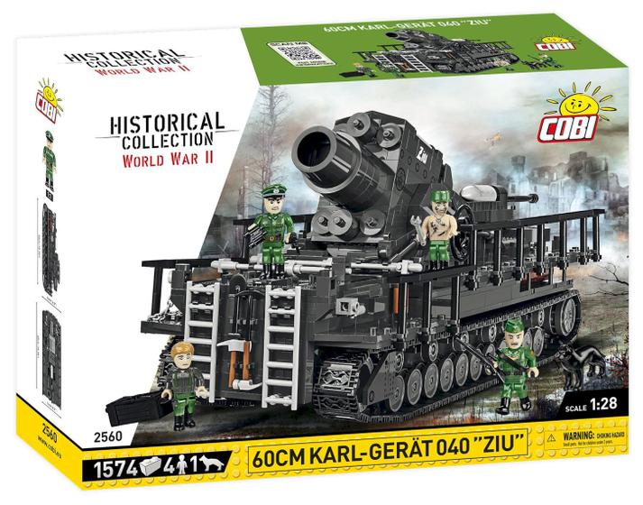 Imagem de Tanque de Artilharia Autopropulsada de Cerco Alemão 60CM Karl-Gerat 040 Ziu - Blocos de Montar 1574 Peças - World War II - COBI