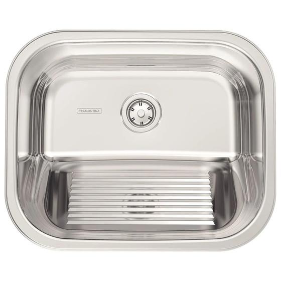 Imagem de Tanque de Encaixe Hera 34 L em Aço Inox Polido 50x40 cm - 94400407 - Tramontina