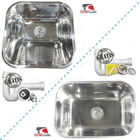 Tanque inox 40x40x22cm + cuba inox n1 46x30x17cm 430 completos Menor preço em Tanque inox 40x40x22cm + cuba inox n1 46x30x17cm 430 completos
