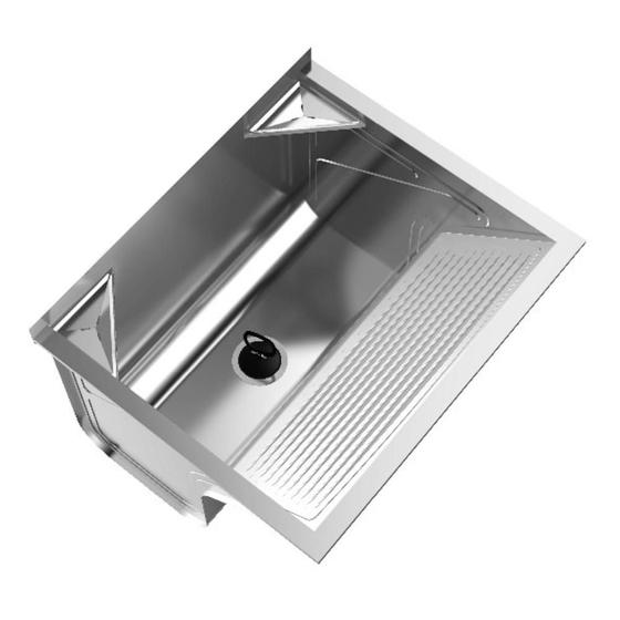 Imagem de Tanque Inox 68 Litros 608x506x434 com Válvula e Suporte Fixação Ghelplus