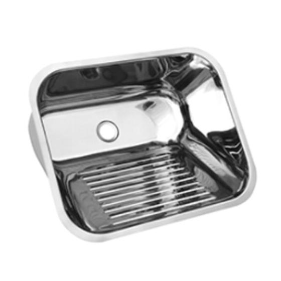 Tanque Inox de Embutir Tradinox 40x34 cm - 18Litros + válvula + sifão flexível Menor preço em Tanque Inox de Embutir Tradinox 40x34 cm - 18Litros + válvula + sifão flexível