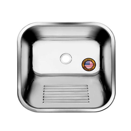 Tanque Lavanderia 40X40 + Válvula Aço Inox 304 Menor preço em Tanque Lavanderia 40X40 + Válvula Aço Inox 304