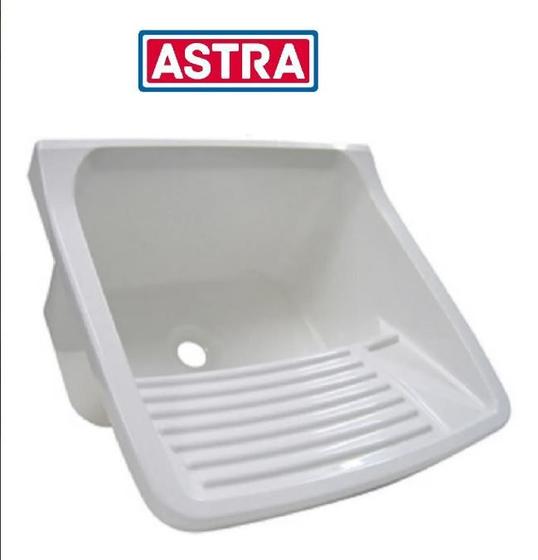 Imagem de Tanque plastico para lavar roupas 22 litros 47x43x27 Branco Astra