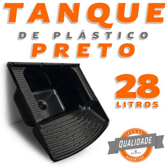 Imagem de Tanque Plástico Preto Lavar Roupa 28 Litros