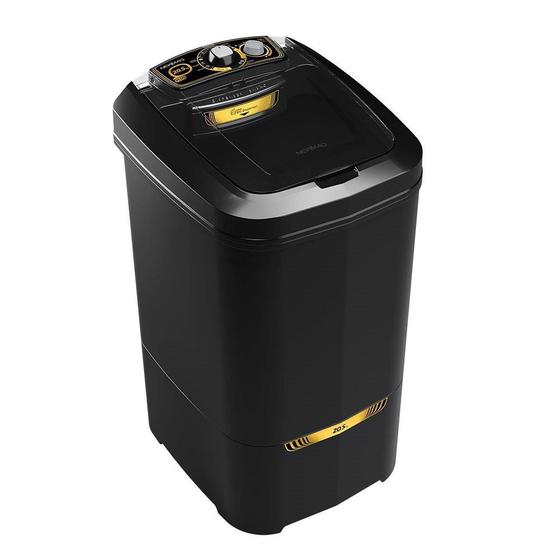 Tanquinho/Máquina de Lavar Roupas Semi-Automática 20,5Kg Newmaq Preta Menor preço em Tanquinho/Máquina de Lavar Roupas Semi-Automática 20,5Kg Newmaq Preta