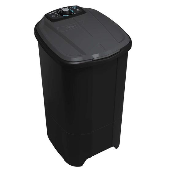 Imagem de Tanquinho Newmaq 10 Kg com Lavagem por Turbilhonamento e Timer 9 Programas Preto 110V