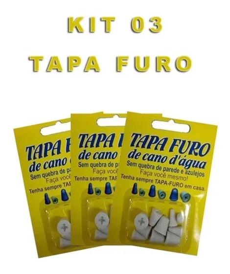 Imagem de Tapa Furo  Cano 5 pçs Kit com 03 cartelas