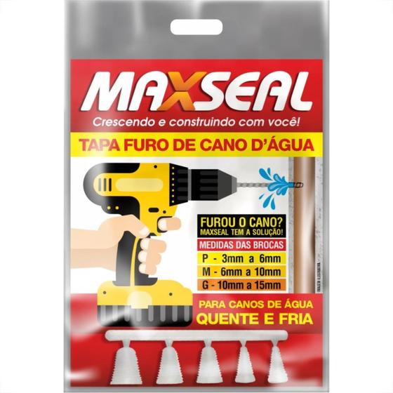 Imagem de Tapa Furo Para Cano Dagua Maxseal Com 5 Pecas 2567