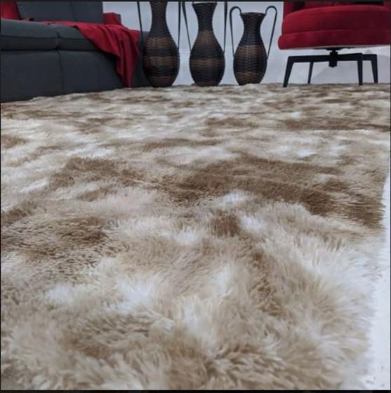 Imagem de Tapede Luxo Felpudo Shaggy Peludo CostaOro 2,00 x 1,50 Sala Quarto