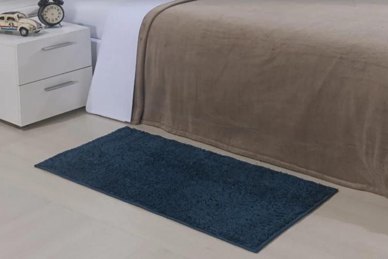 Imagem de Tapete 0,50x1,00 100% antiderrapante pelo toque super macio passadeira beira de cama classic oasis (jeans 1)