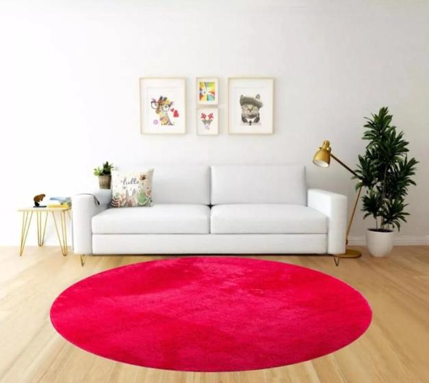 Imagem de Tapete 2 x 200 redondo apolo fácil de limpar macio quarto sala casa boutique fazenda loja autorizada-pink