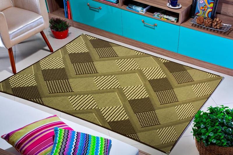 Imagem de Tapete 200x300 luxo sisal moderno sem pelo 100% antiderrapante não risca o piso casa sala quarto (s-621-tabaco)
