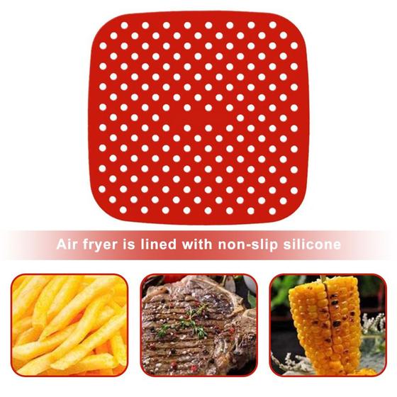 Imagem de Tapete Airfryer Silicone Culinário Antiaderente Protetor Forno Fritadeira Elétrica Universal 