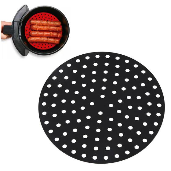 Imagem de Tapete Airfryer Silicone Protetor Forro Universal 19cm