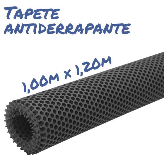 Imagem de Tapete Antiderrapante 1.20 X 1.00 / 1.20 x 2.00 preto e azul cozinha banheiro piscina sauna