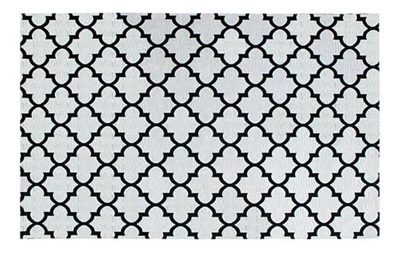 Imagem de Tapete Antiderrapante Jacquard Geométrico Branco 2,00X2,50M