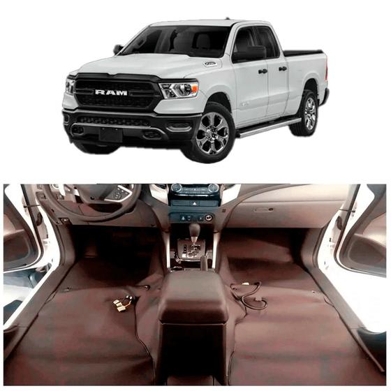 Imagem de Tapete Assoalho PREMIUM LUXO Dodge Ram 1500 2022/23