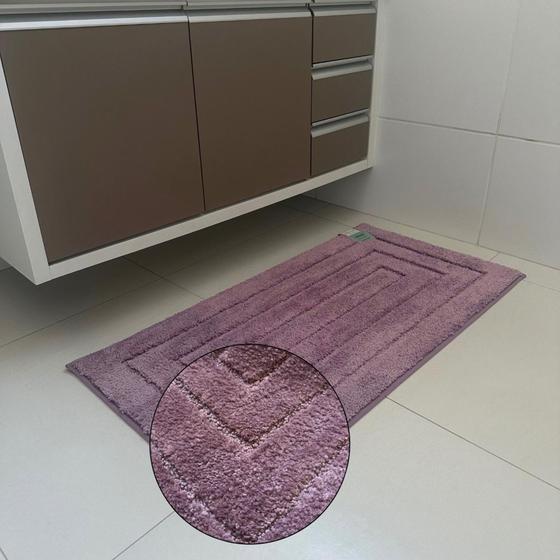 Imagem de Tapete Athenas Rozac Passadeira 50 cm x 1.00cm Antiderrapante Peludo Sala Quarto Corredor