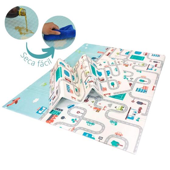 Menor preço em Tapete Atividade Infantil 1,5x2m Tatame Dupla Face Dobrável Bebê Impermeável