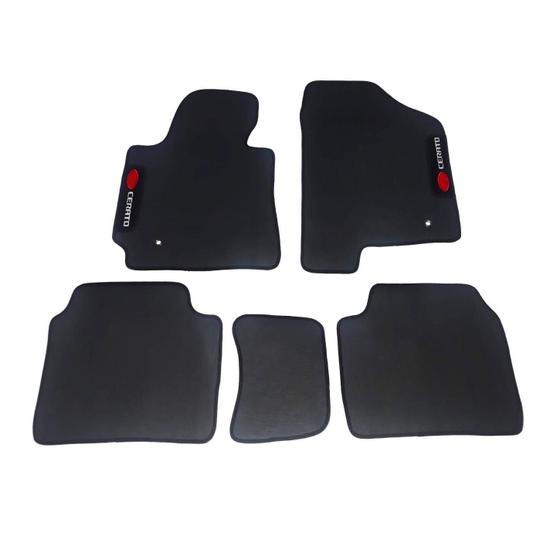 Imagem de Tapete Automotivo Cerato Borracha PVC - Preto  5 Peças