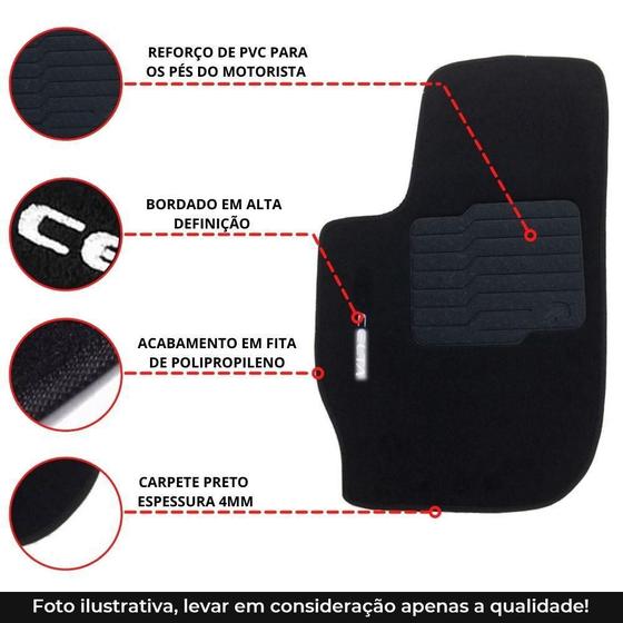 Imagem de Tapete Automotivo Ford Ka 1996 Até 2013 Carpete Bordado