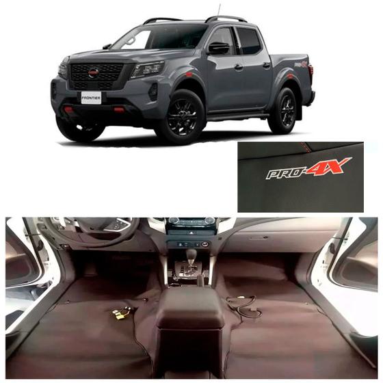 Imagem de Tapete Automotivo Premium Nissan Frontier 2023 Pro4x bordado