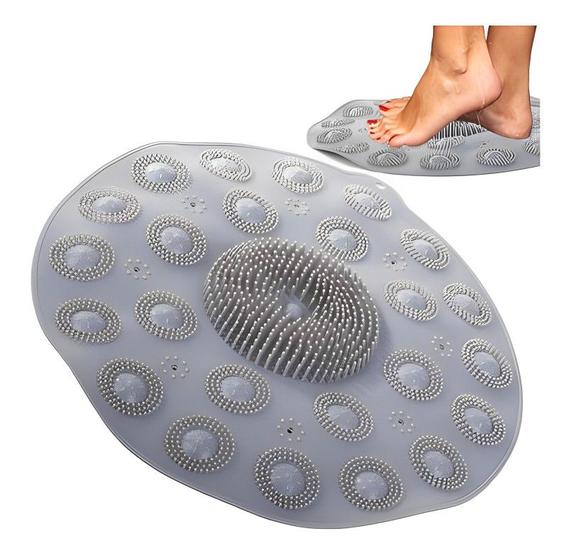 Imagem de Tapete Banheiro Antiderrapante Ventosa Box Chuveiro lava pés