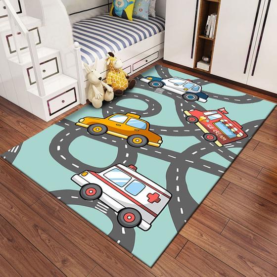 Imagem de Tapete Belga Infantil Kids 100cm X 140cm Quarto Playground Anti derrapante