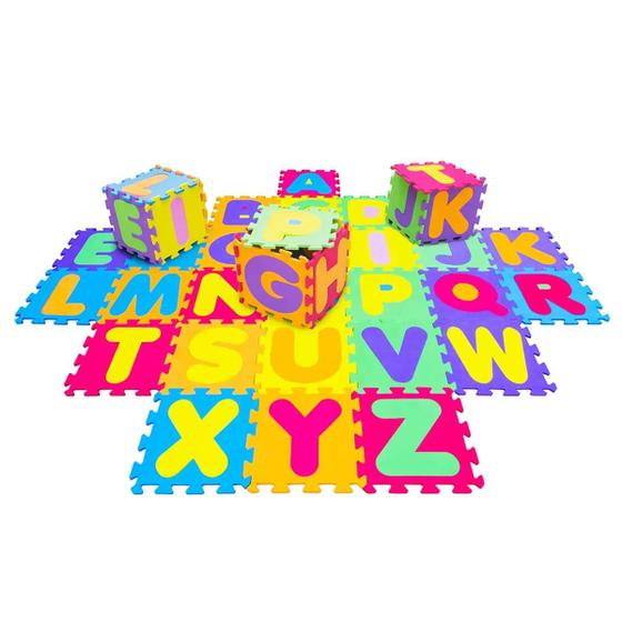Imagem de Tapete borracha eva abc alfabeto completo 26 pç 28x28cm 8mm