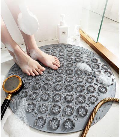 Imagem de Tapete Box Lava Pé Antiderrapante Chuveiro Ventosa Banho Banheiro Vestiário