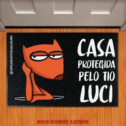 Imagem de Tapete Capacho - Bem Vindo Casa Protegida Por Luci