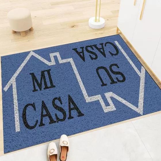 Imagem de Tapete Capacho de Porta Entrada Casa Decorativo Divertido Gratidão Bem Vindo