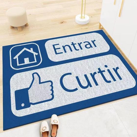 Imagem de Tapete Capacho de Porta Entrada Casa Decorativo Divertido Gratidão Bem Vindo