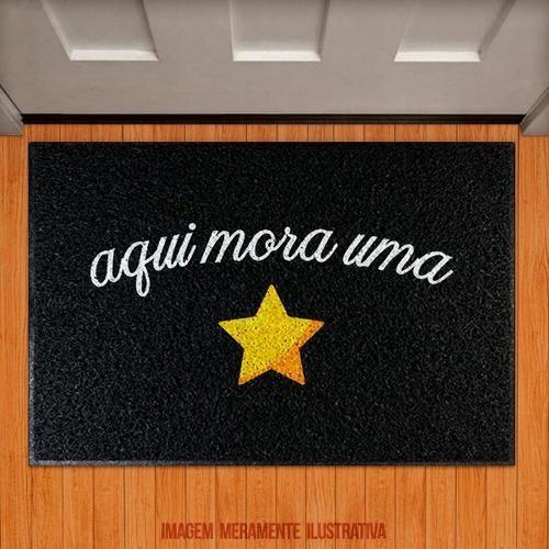 Imagem de Tapete Capacho Decorativo - Aqui Mora Uma Estrela