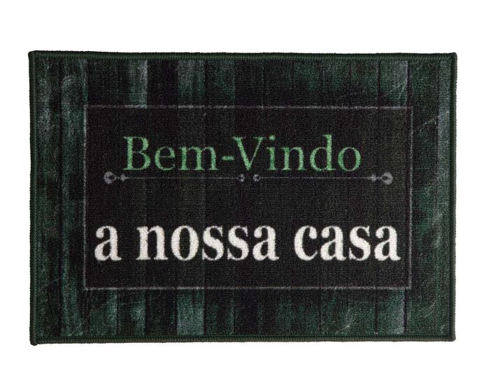 Imagem de Tapete Capacho Decorativo Bem Vindo Para Porta Entrada Antiderrapante