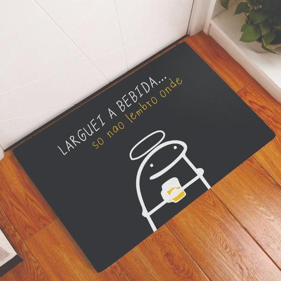 Tapete Capacho Decorativo Divertido Flork Larguei A 60X40Cm Menor preço em Tapete Capacho Decorativo Divertido Flork Larguei A 60X40Cm