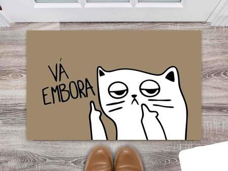 Imagem de Tapete Capacho Decorativo Entrada Porta Sala Vá embora