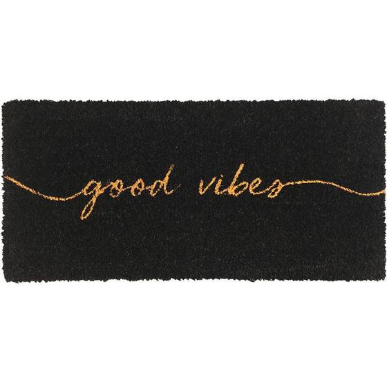 Imagem de Tapete Capacho Fibra De Coco 60X33Cm Good Vibes