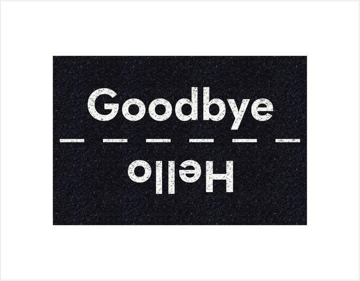 Imagem de Tapete Capacho Good Bye Hello 60x40 - Preto