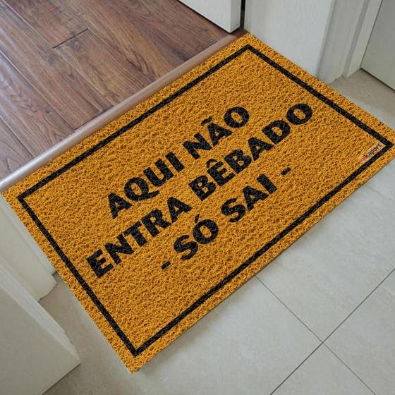 Imagem de Tapete Capacho Personalizado - Aqui não entra bêbado 60x40