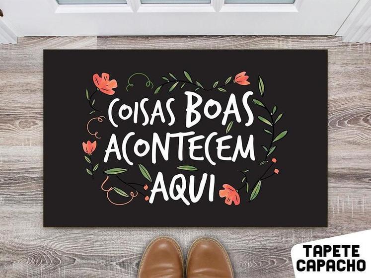 Tapete Capacho Personalizado Divertido Coisas Boas Acontece Aqui Menor preço em Tapete Capacho Personalizado Divertido Coisas Boas Acontece Aqui