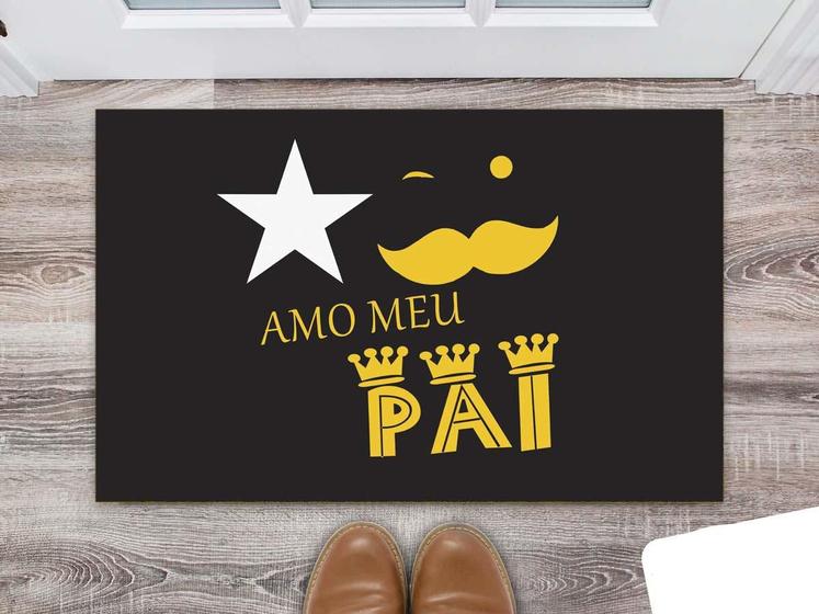 Imagem de Tapete Capacho Personalizado Divertido Pai Torcedor Time Futebol