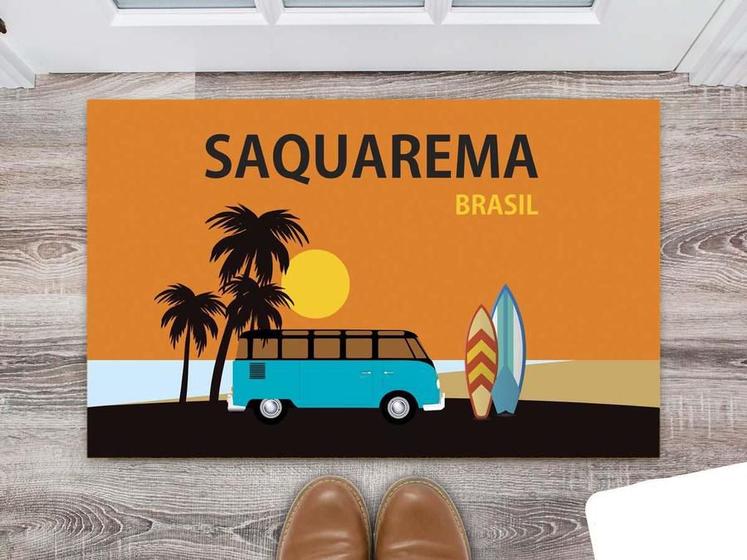 Imagem de Tapete Capacho Personalizado Divertido Surf Saquarema