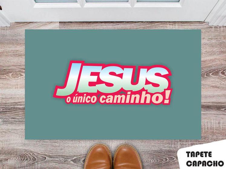 Imagem de Tapete Capacho Personalizado Jesus é o Unico Caminho