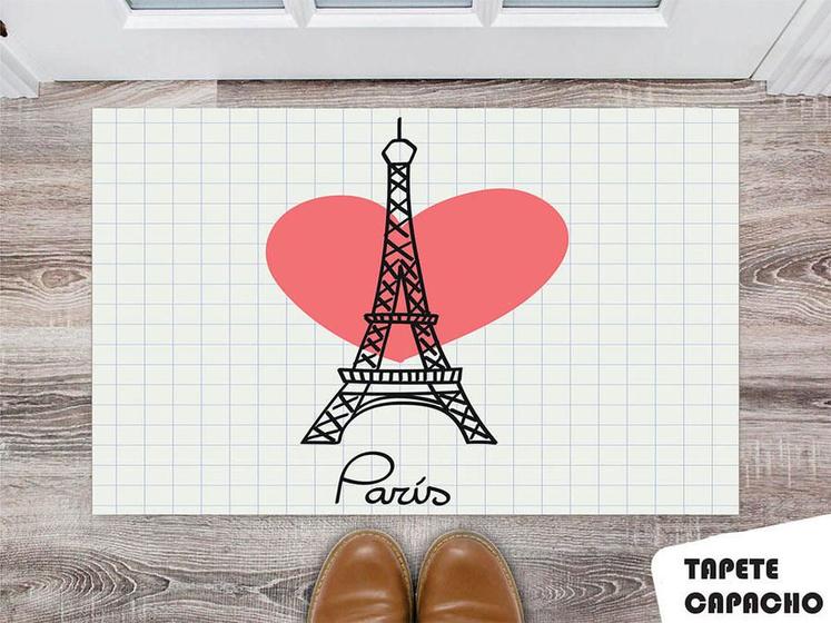 Imagem de Tapete Capacho Personalizado Paris Torre Eiffel