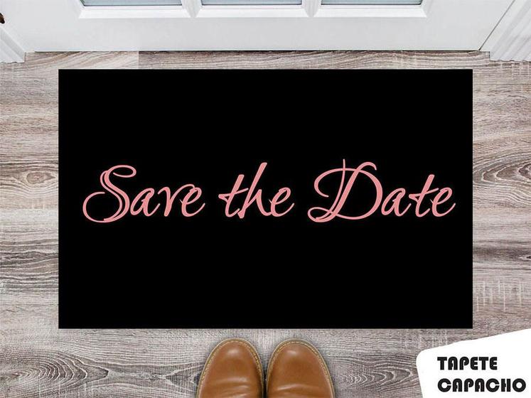 Imagem de Tapete Capacho Personalizado Save The Date