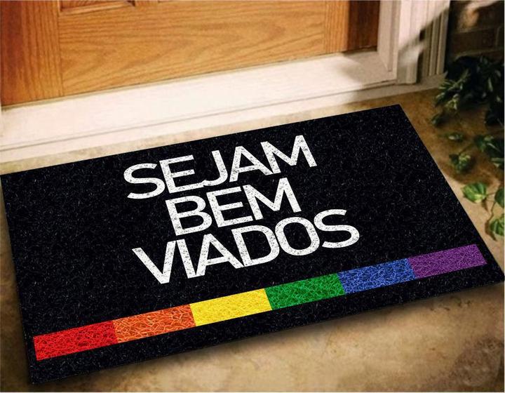 Imagem de Tapete Capacho Sejam Bem Viados 60X40 Lgbtqia+ Casa Entrada