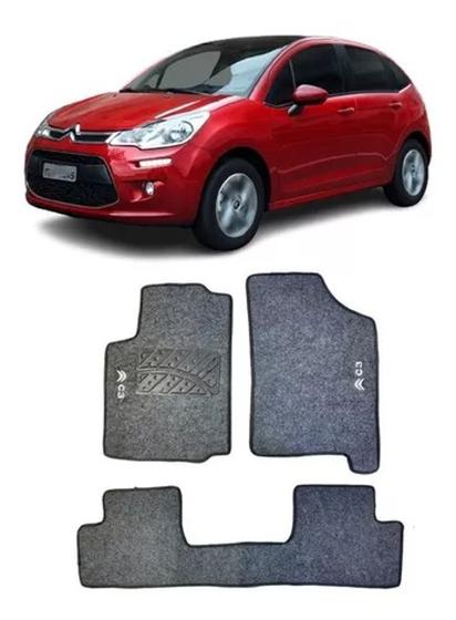 Imagem de Tapete Carpete Bordado Citroen C3 Ano 2012 A 2014 - 500.329GRF