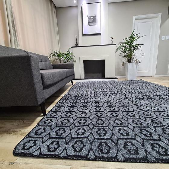Imagem de Tapete Carpete Sala Quarto Elegante Geométrico 2,00 X 2,50